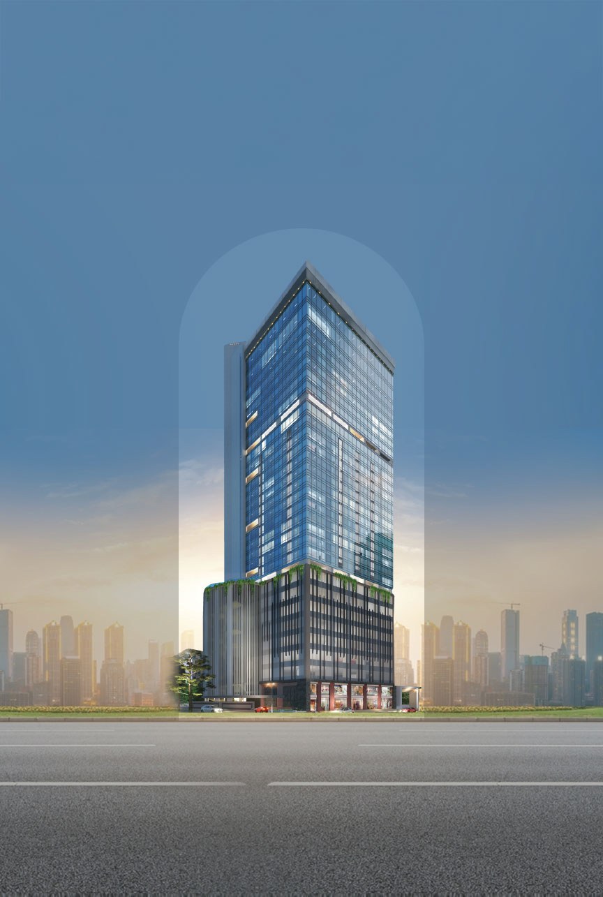 Vihang Ventura Mira Road — 21-storey commercial property tower elevation on Mira Bhayandar Road